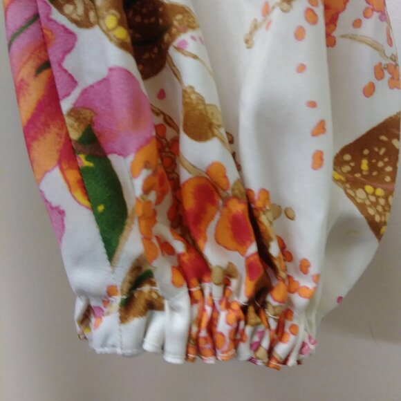 1970's Handmade Flower Print Dress - Picture 9 of 9